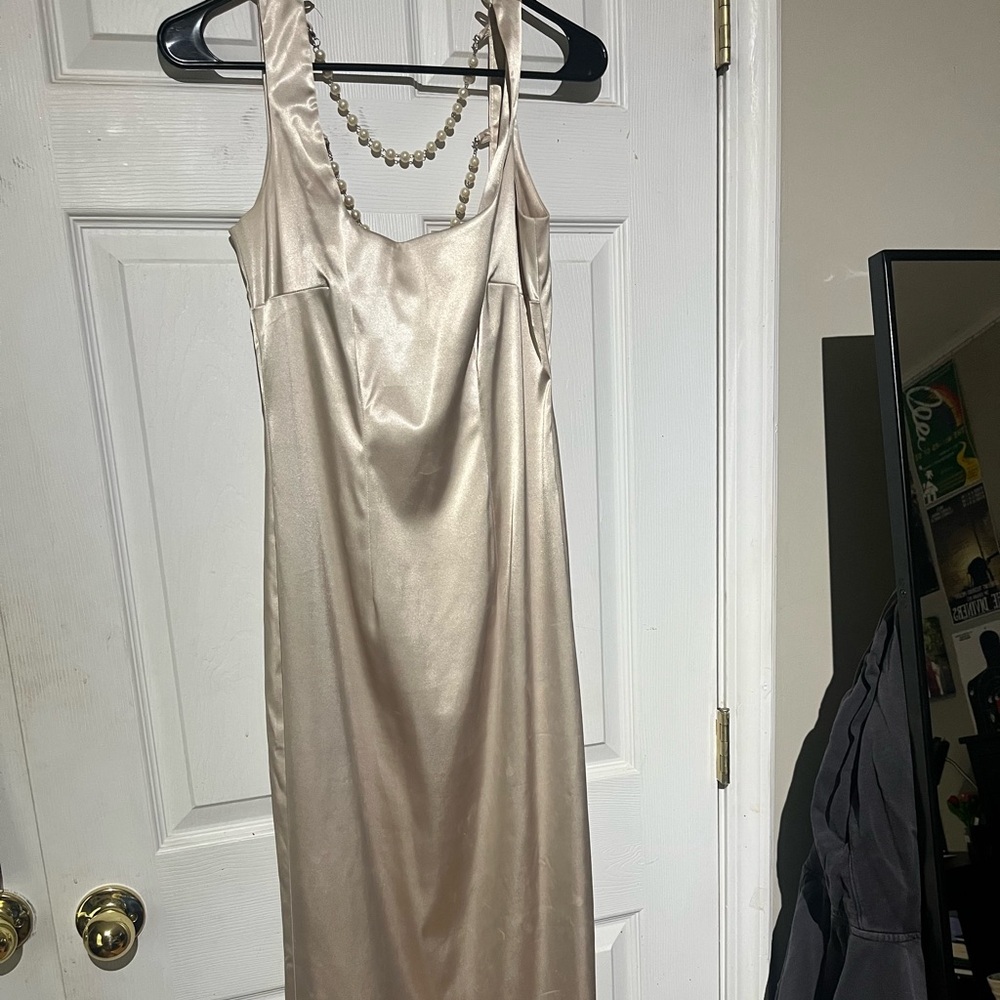 Cream colored pearl dress